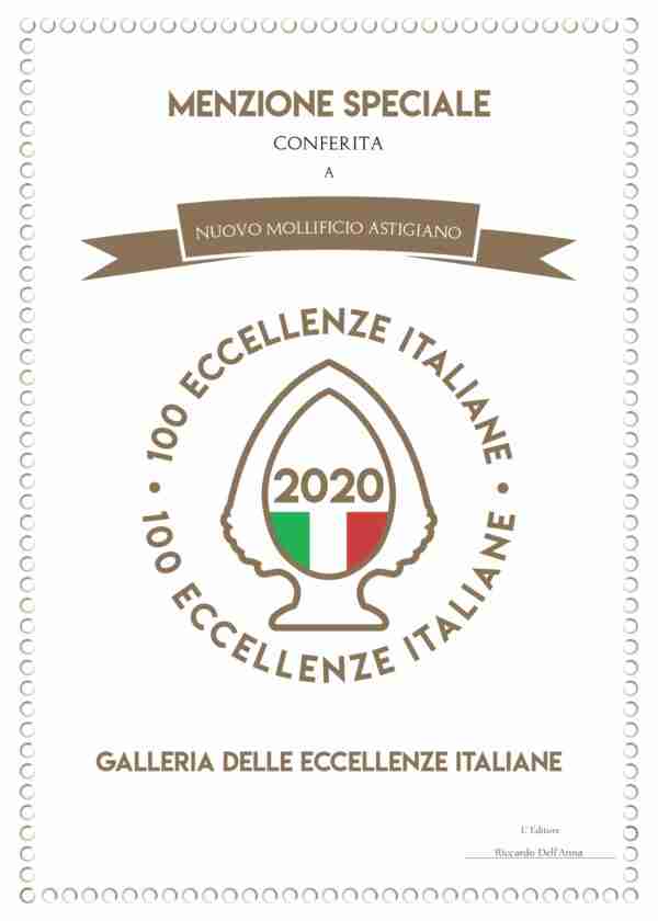 Il 2020 annovera il Mollificio Astigiano tra le 100 Eccellenze Italiane 10